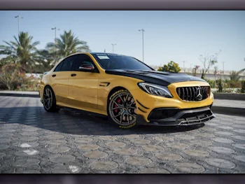 Mercedes-Benz  C-Class  63 AMG  2016  Automatic  80,000 Km  8 Cylinder  Rear Wheel Drive (RWD)  Sedan  Yellow