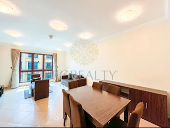 2 Bedrooms  Apartment  For Rent  in Doha -  The Pearl  Fully Furnished