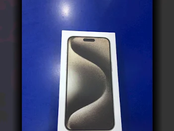 Apple  - iPhone 15  - Pro Max  - Natural Titanium  - 256 GB