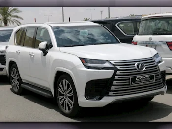 Lexus  LX  600 Luxury  2024  Automatic  4,000 Km  6 Cylinder  Four Wheel Drive (4WD)  SUV  White  With Warranty