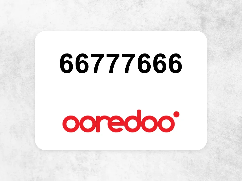 Ooredoo Mobile Phone  66777666