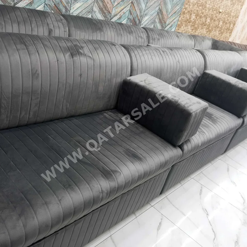 Sofas, Couches & Chairs Sofa Set  Velvet  Gray