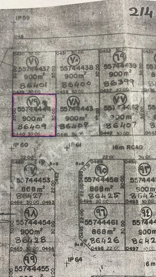 Lands For Sale in Al Rayyan  - Al Sailiya  -Area Size 900 Square Meter