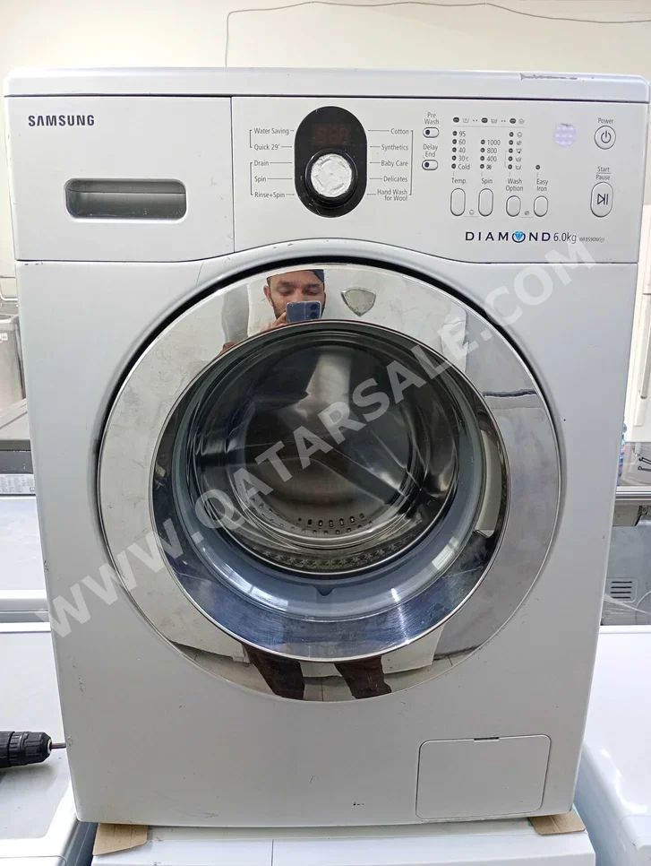 غسالة ملابس & الكل في واحد سامسونج \  غسالة تحميل أمامي  ستانلس ستيل