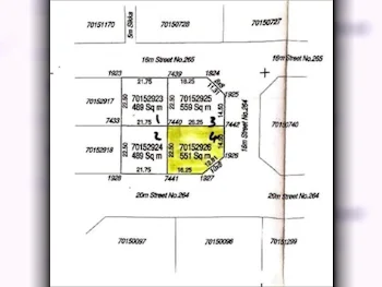 Lands For Sale in Al Daayen  - Umm Qarn  -Area Size 551 Square Meter