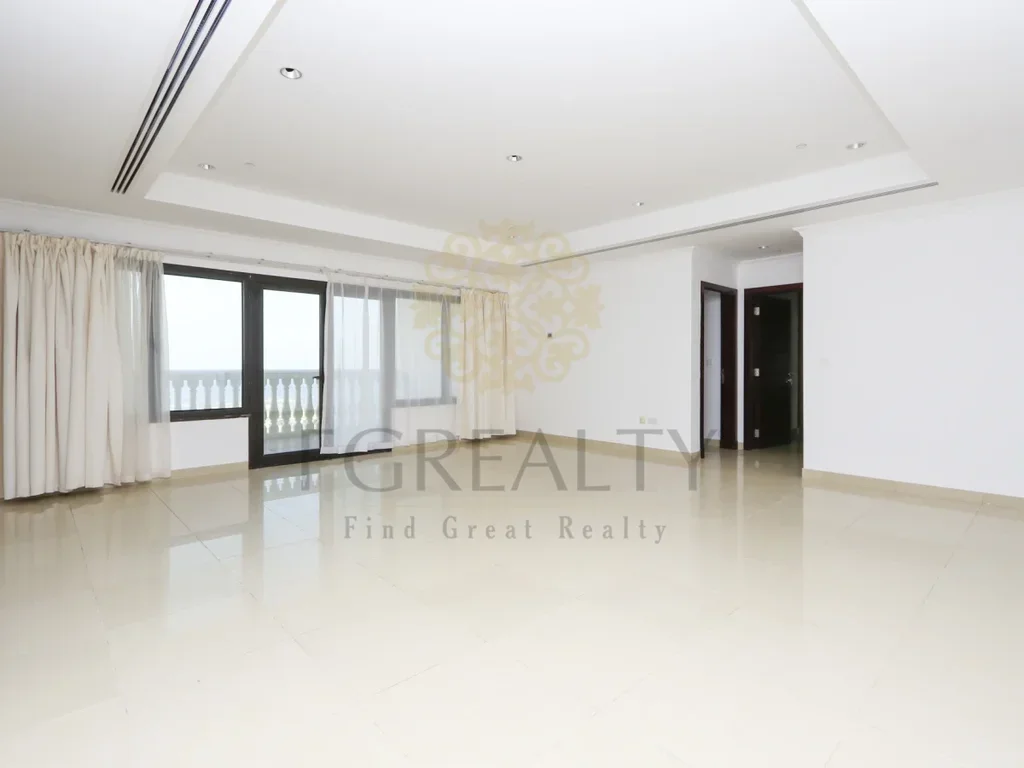 2 Bedrooms  Apartment  For Rent  in Doha -  The Pearl  Not Furnished