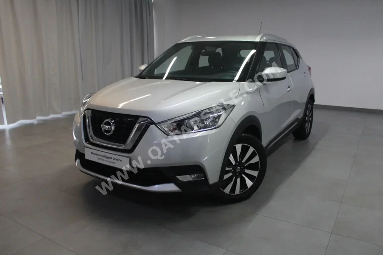 Nissan  Kicks  2020  Automatic  32,000 Km  4 Cylinder  Front Wheel Drive (FWD)  SUV  Silver  With Warranty