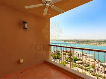 2 Bedrooms  Apartment  For Rent  in Doha -  The Pearl  Not Furnished