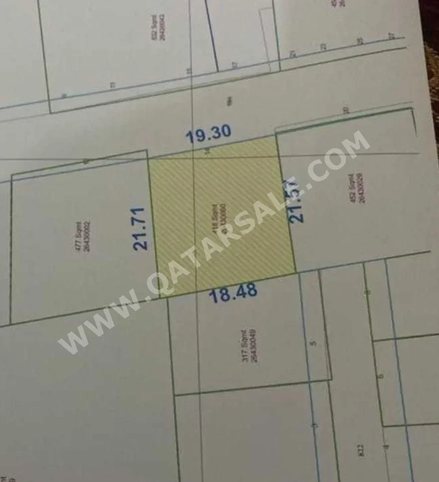 Lands For Sale in Doha  - Najma  -Area Size 400 Square Meter