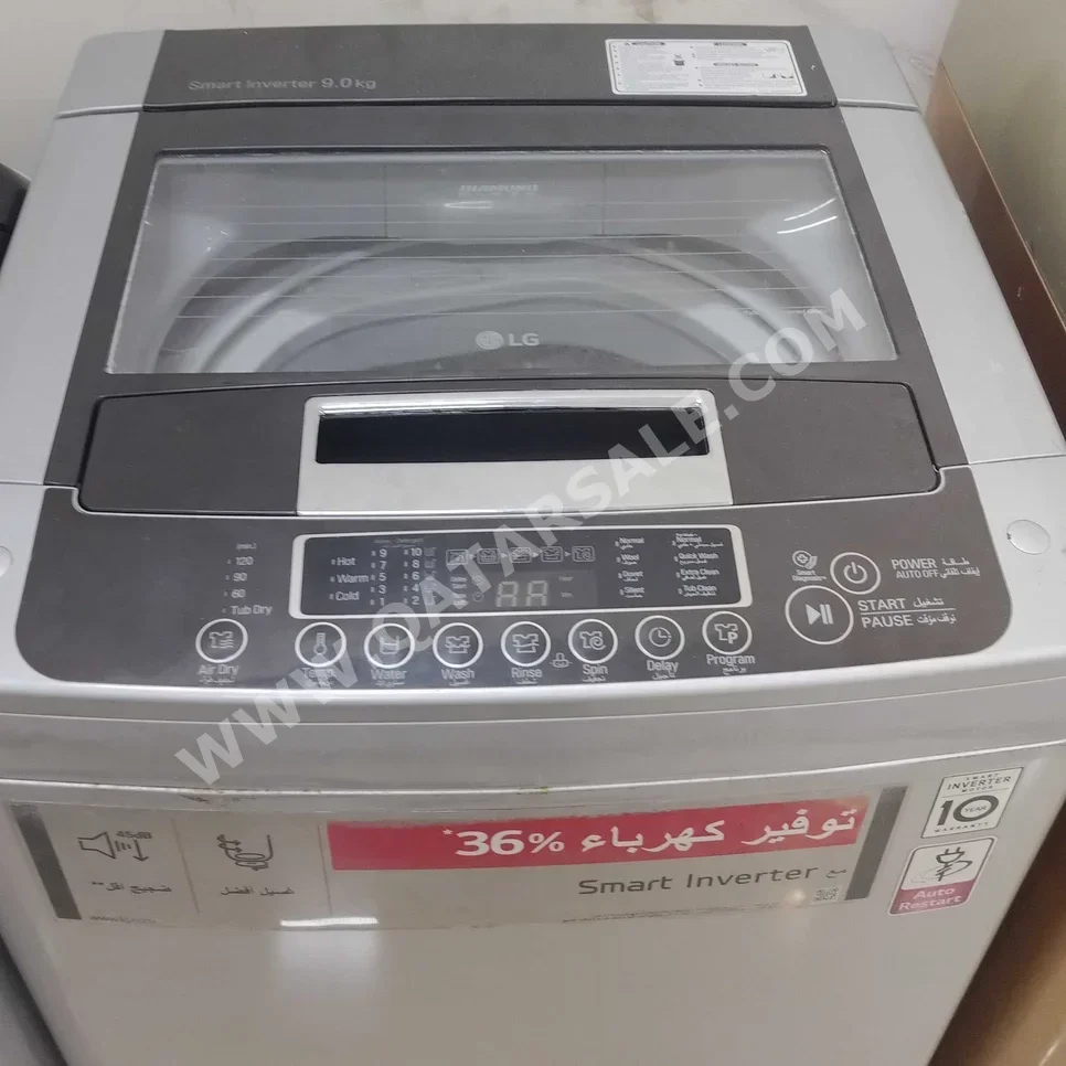 مجموعات الغسالات والمجففات ال جي \  9 كغ  ستانلس ستيل  مع التسليم  مع التركيب  غسالة تحميل علوي  كهرباء