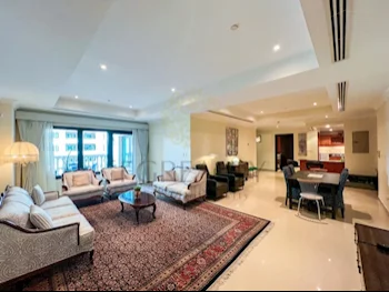 2 Bedrooms  Apartment  For Rent  in Doha -  The Pearl  Fully Furnished