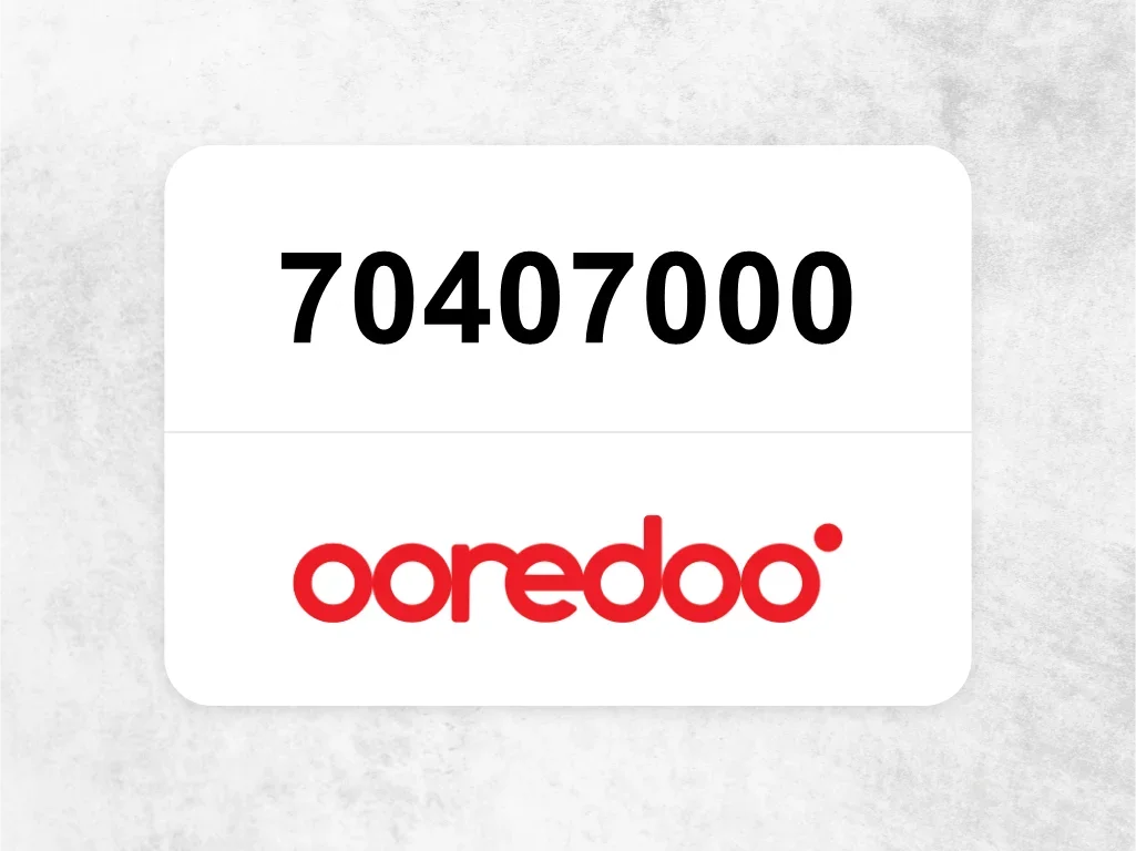 Ooredoo Mobile Phone  70407000