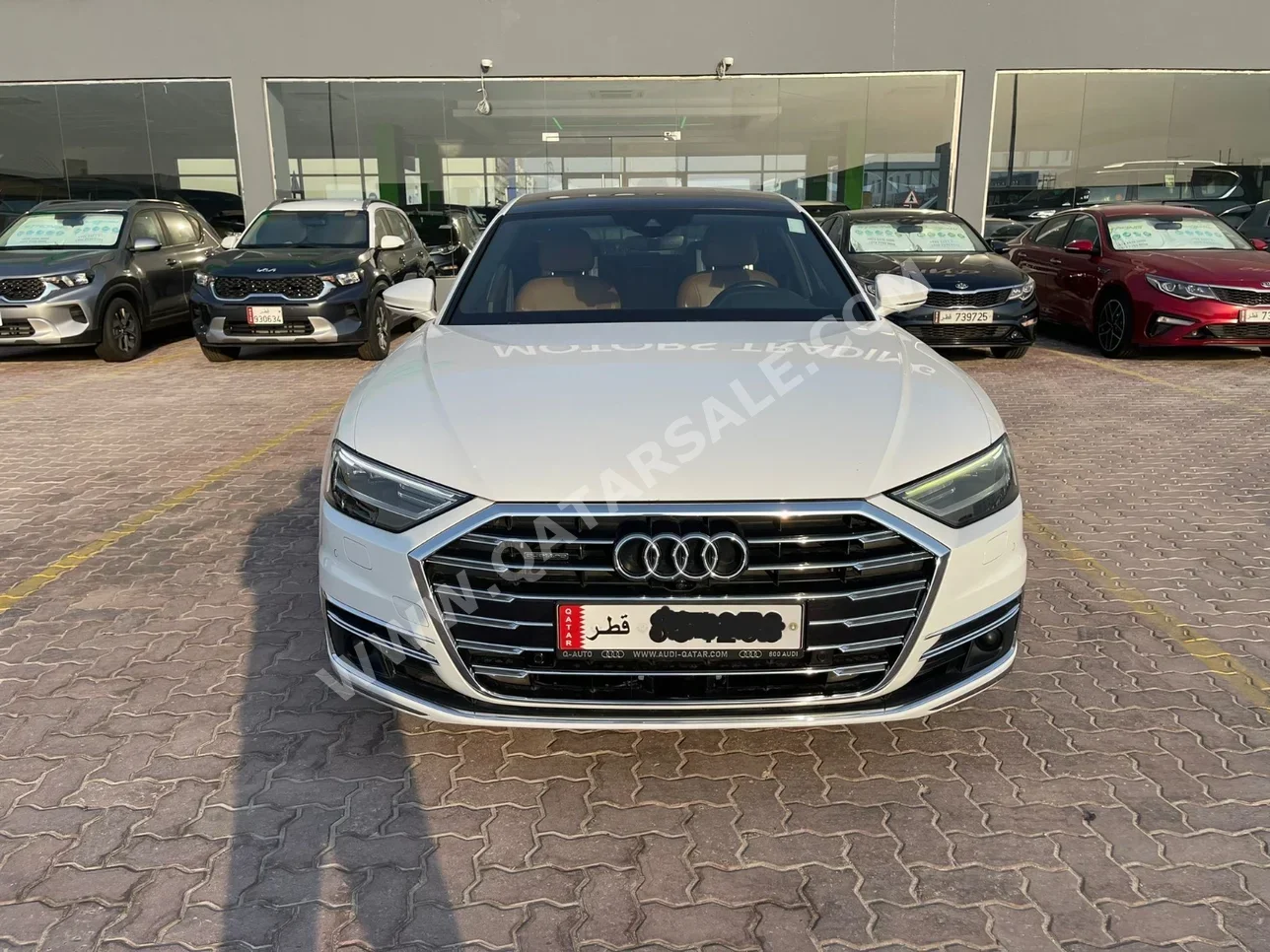 Audi  A8  L 55TFSI  2021  Automatic  33٬000 Km  6 Cylinder  All Wheel Drive (AWD)  Sedan  White  With Warranty