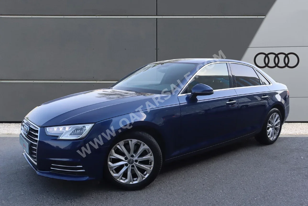 Audi  A4  2018  Automatic  71,000 Km  4 Cylinder  Front Wheel Drive (FWD)  Sedan  Blue