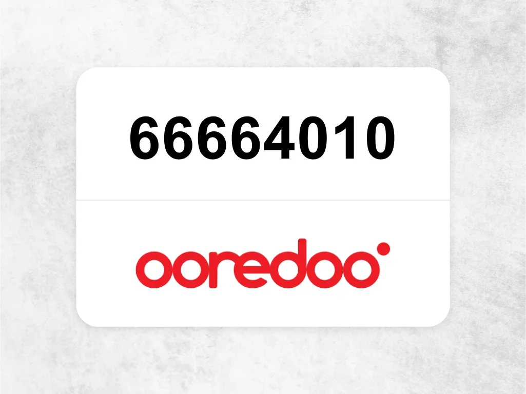 Ooredoo Mobile Phone  66664010