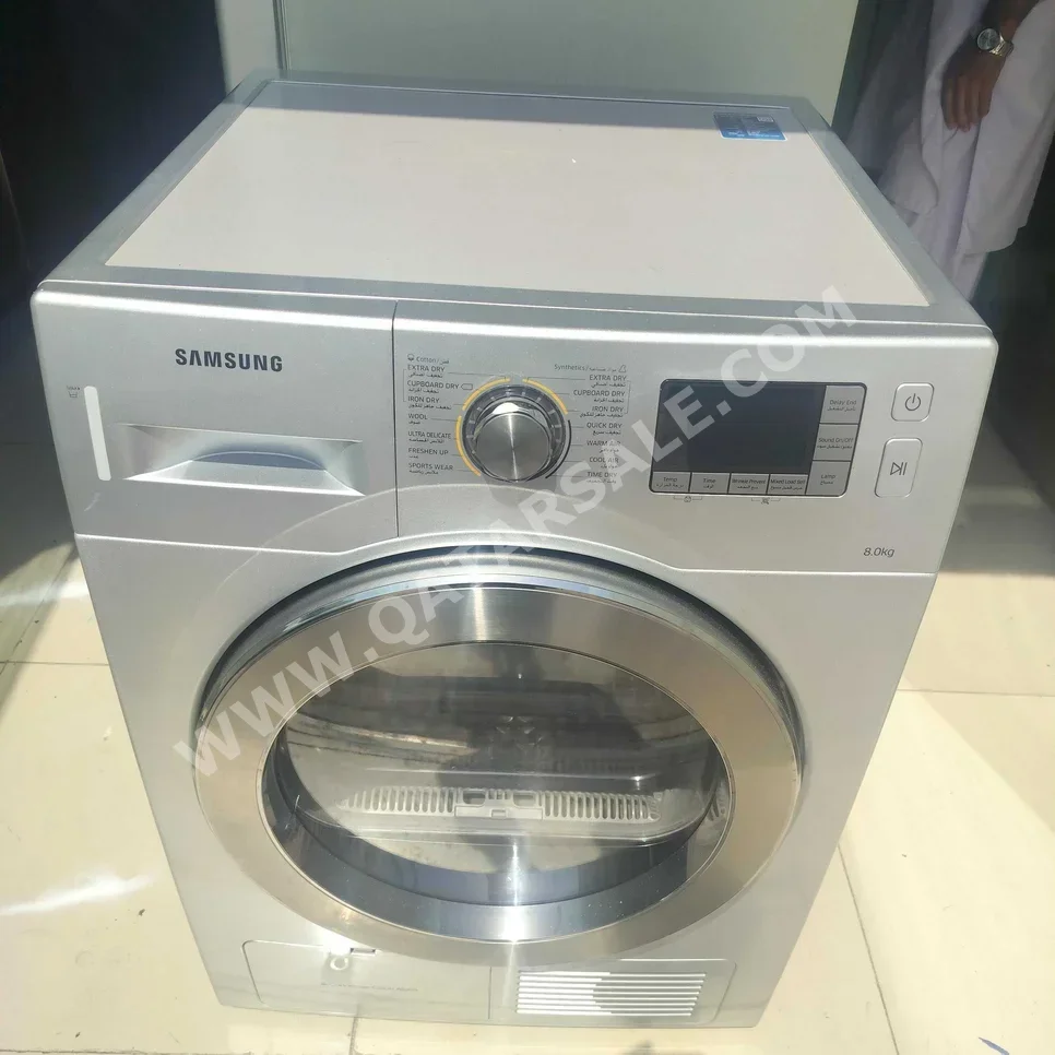 Samsung  Black Stainless  Sensor Dry  Warranty  Steam Dry Technology  With Delivery  With Installation /  Electric /  8 Kg