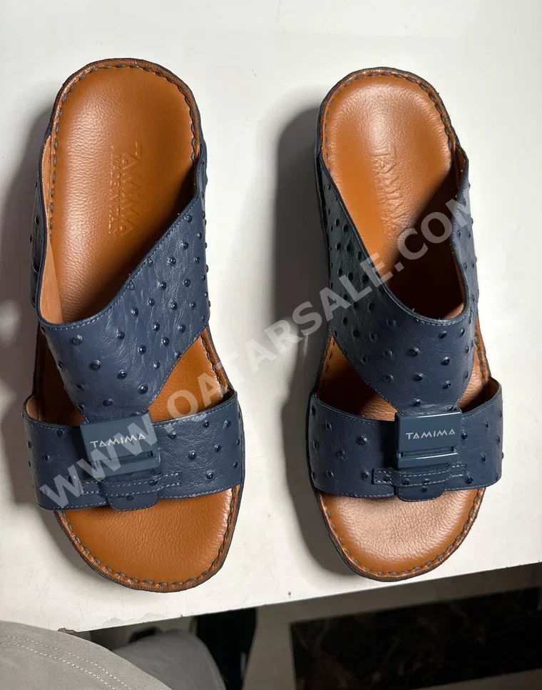 Slippers / Sandals Genuine Leather  Blue Size 42  Men