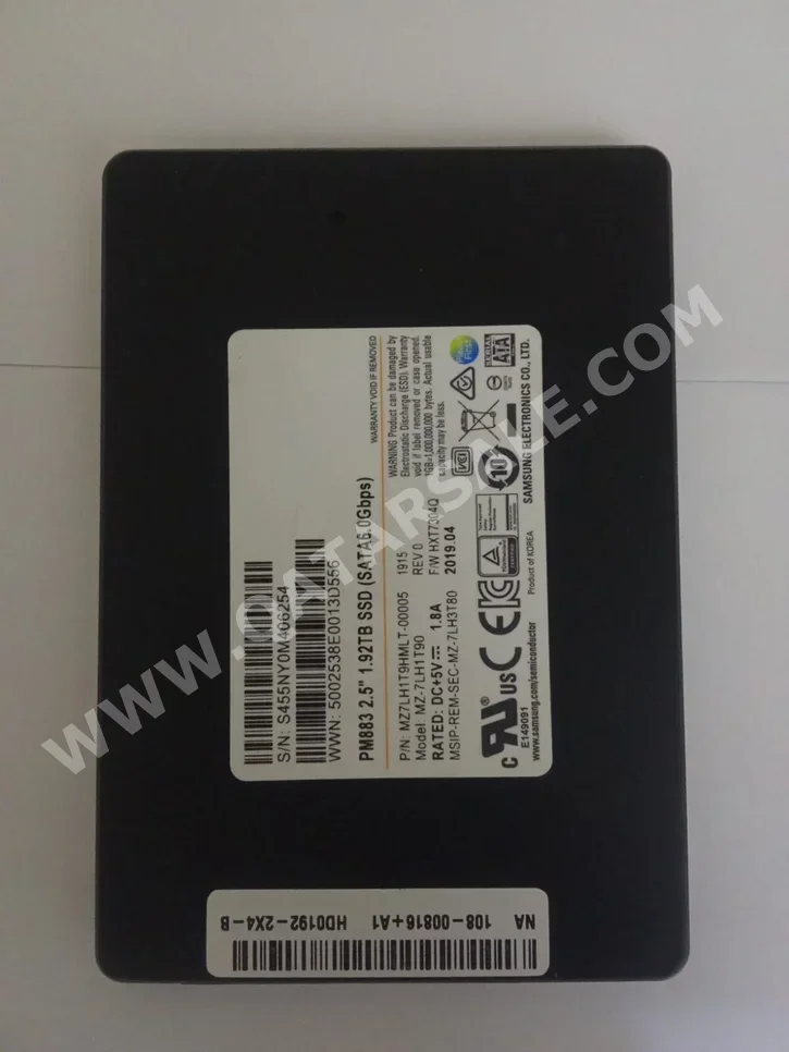 Storage Drives Samsung  Internal  SATA 6 Gb/s  SSD  Warranty /  SSD /  2 TB