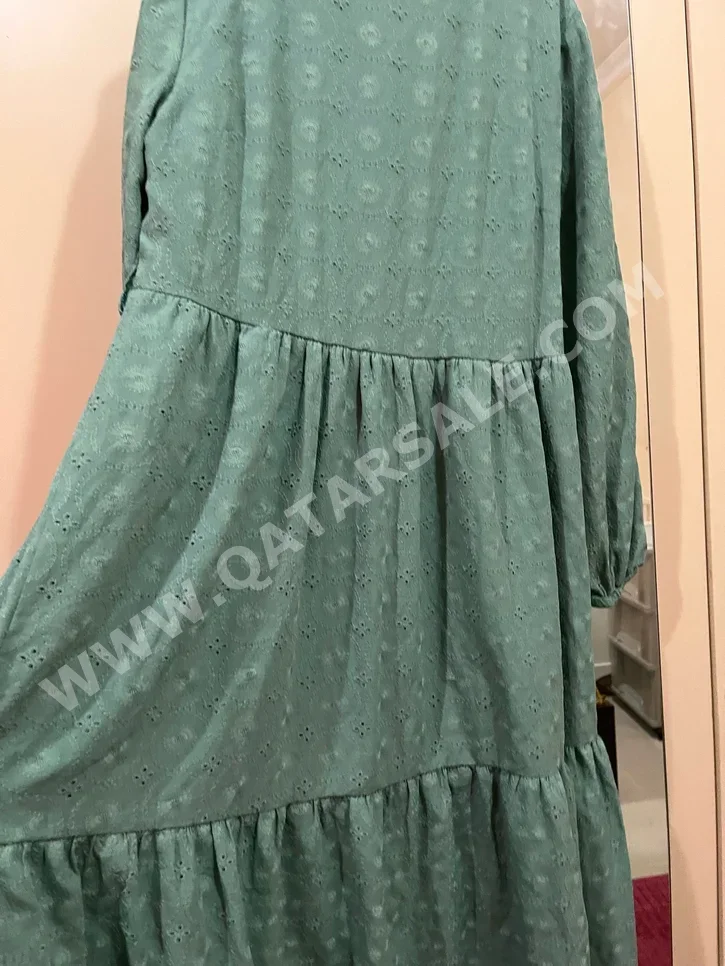 Dress  - H&M  - Cotton  - Turquoise  -Size: 46