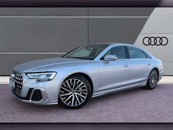 Audi  A8  L  2022  Automatic  8,000 Km  6 Cylinder  All Wheel Drive (AWD)  Sedan  Silver  With Warranty