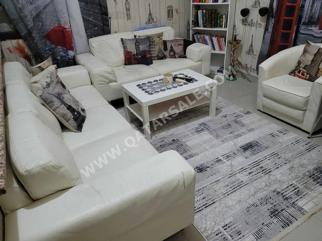 Sofas, Couches & Chairs Home Center  Sofa Set  - Faux Leather  - White