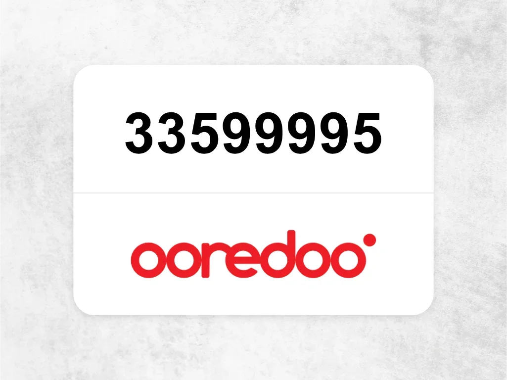 Ooredoo Mobile Phone  33599995