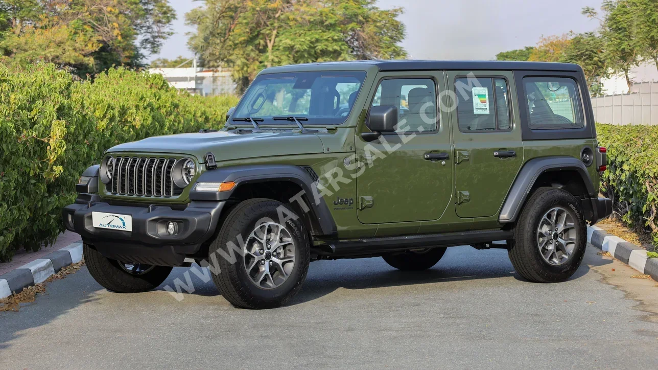 Jeep  Wrangler  Sport Plus  2024  Automatic  0 Km  4 Cylinder  Four Wheel Drive (4WD)  SUV  Green  With Warranty