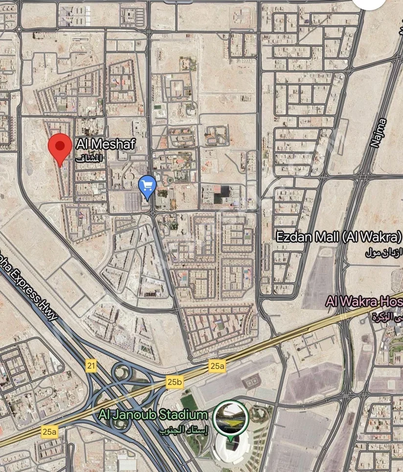 Lands For Sale in Al Wakrah  - Al Meshaf  -Area Size 600 Square Meter