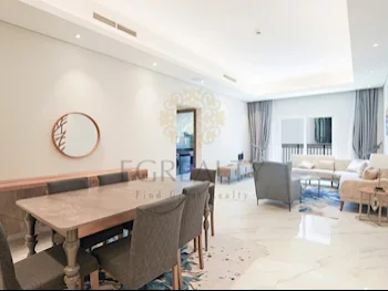 2 Bedrooms  Apartment  For Rent  in Doha -  The Pearl  Fully Furnished