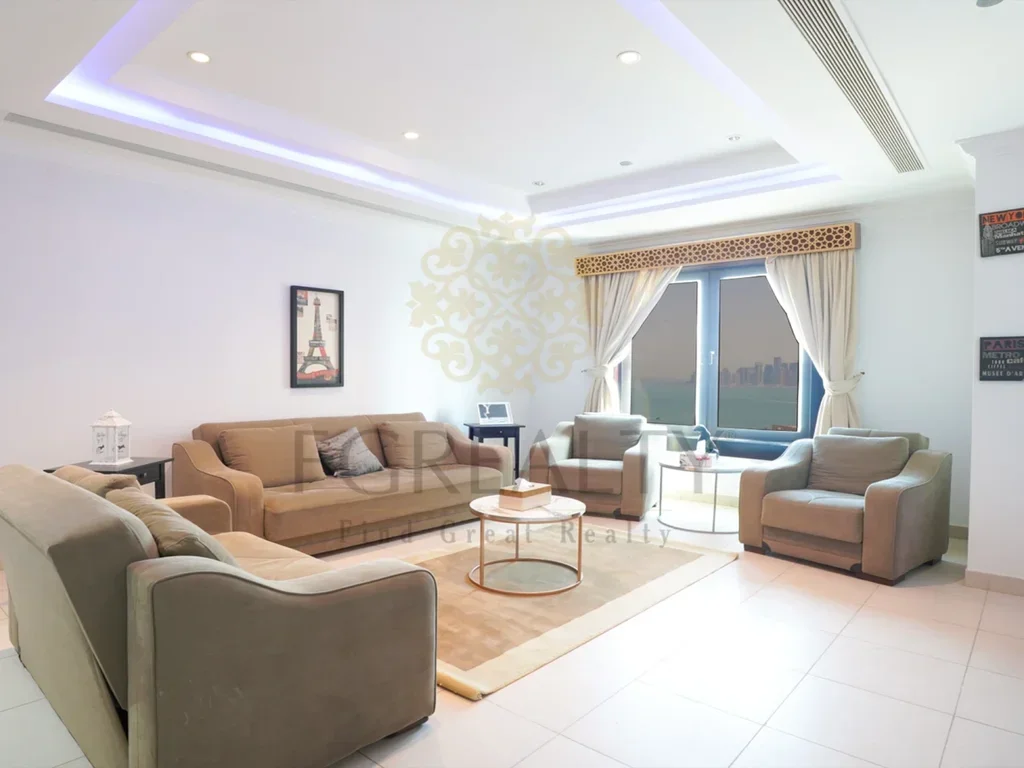 1 Bedrooms  Apartment  For Rent  in Doha -  The Pearl  Fully Furnished