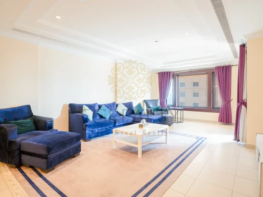 1 Bedrooms  Apartment  For Rent  in Doha -  The Pearl  Fully Furnished