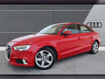 Audi  A3  1.4  2018  Automatic  86,000 Km  4 Cylinder  Front Wheel Drive (FWD)  Sedan  Red