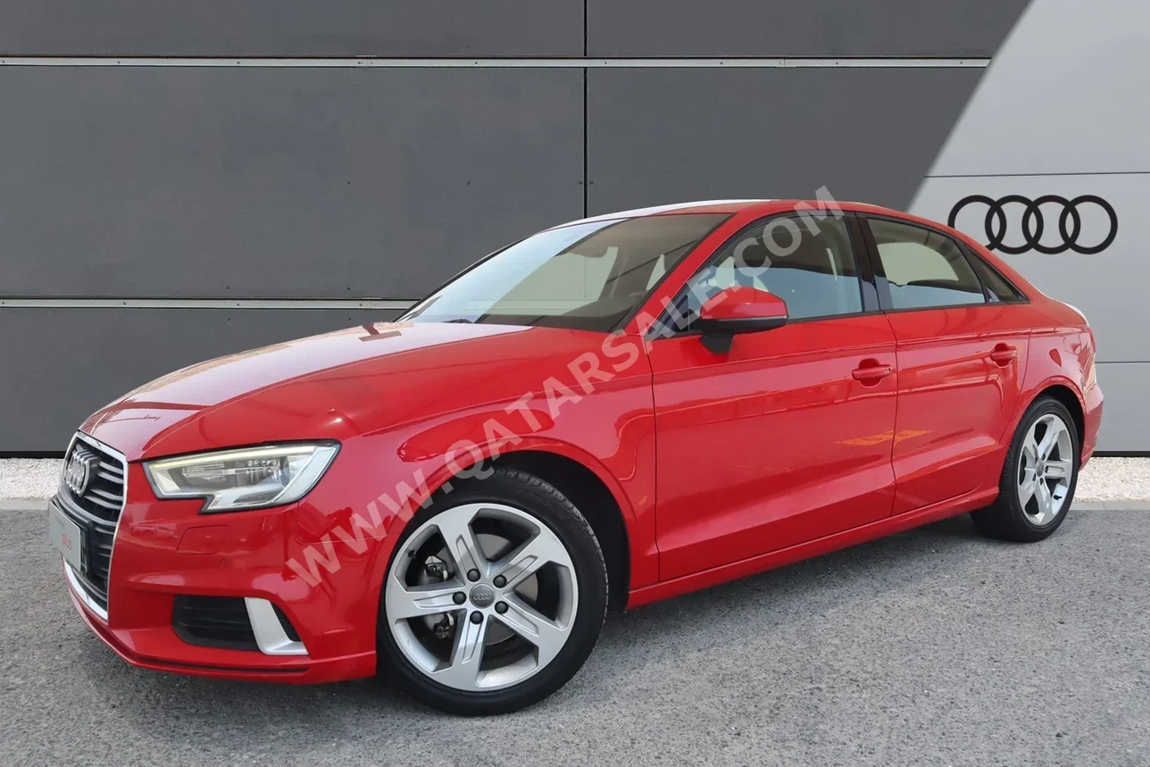 Audi  A3  1.4  2018  Automatic  86,000 Km  4 Cylinder  Front Wheel Drive (FWD)  Sedan  Red