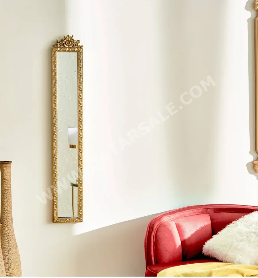 Mirrors Full Length  Rectangle  Gold