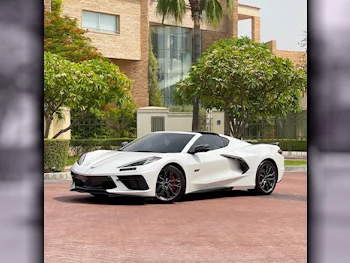 Chevrolet  Corvette  C8  2023  Automatic  7٬800 Km  8 Cylinder  Rear Wheel Drive (RWD)  Coupe / Sport  White  With Warranty