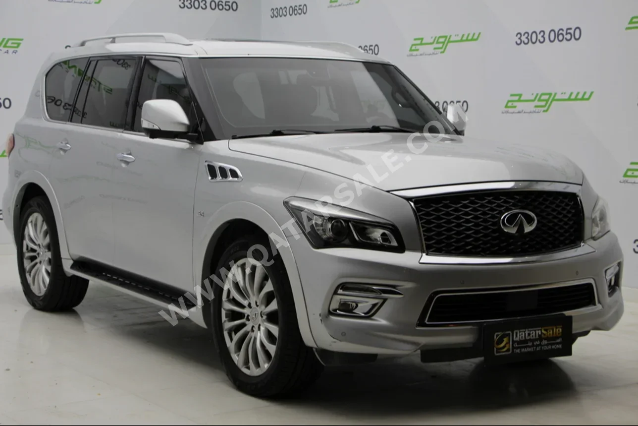 Infiniti  QX  80  2016  Automatic  74,000 Km  8 Cylinder  Four Wheel Drive (4WD)  SUV  Silver