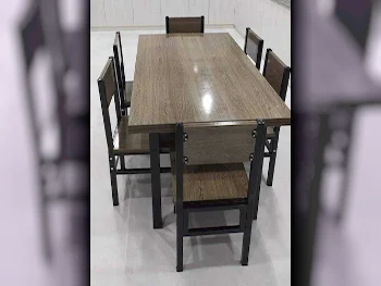 Dining Table with Chairs  - Beige  - 6 Seats