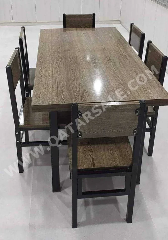 Dining Table with Chairs  - Beige  - 6 Seats