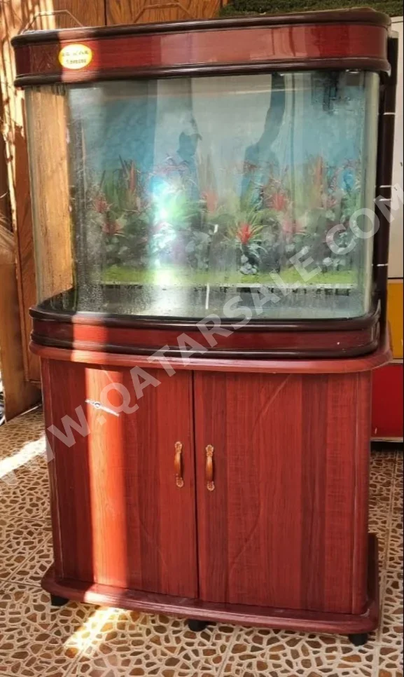 Aquariums - Brown  With Motor  70 CM  50 CM  With Cabinet  150 CM