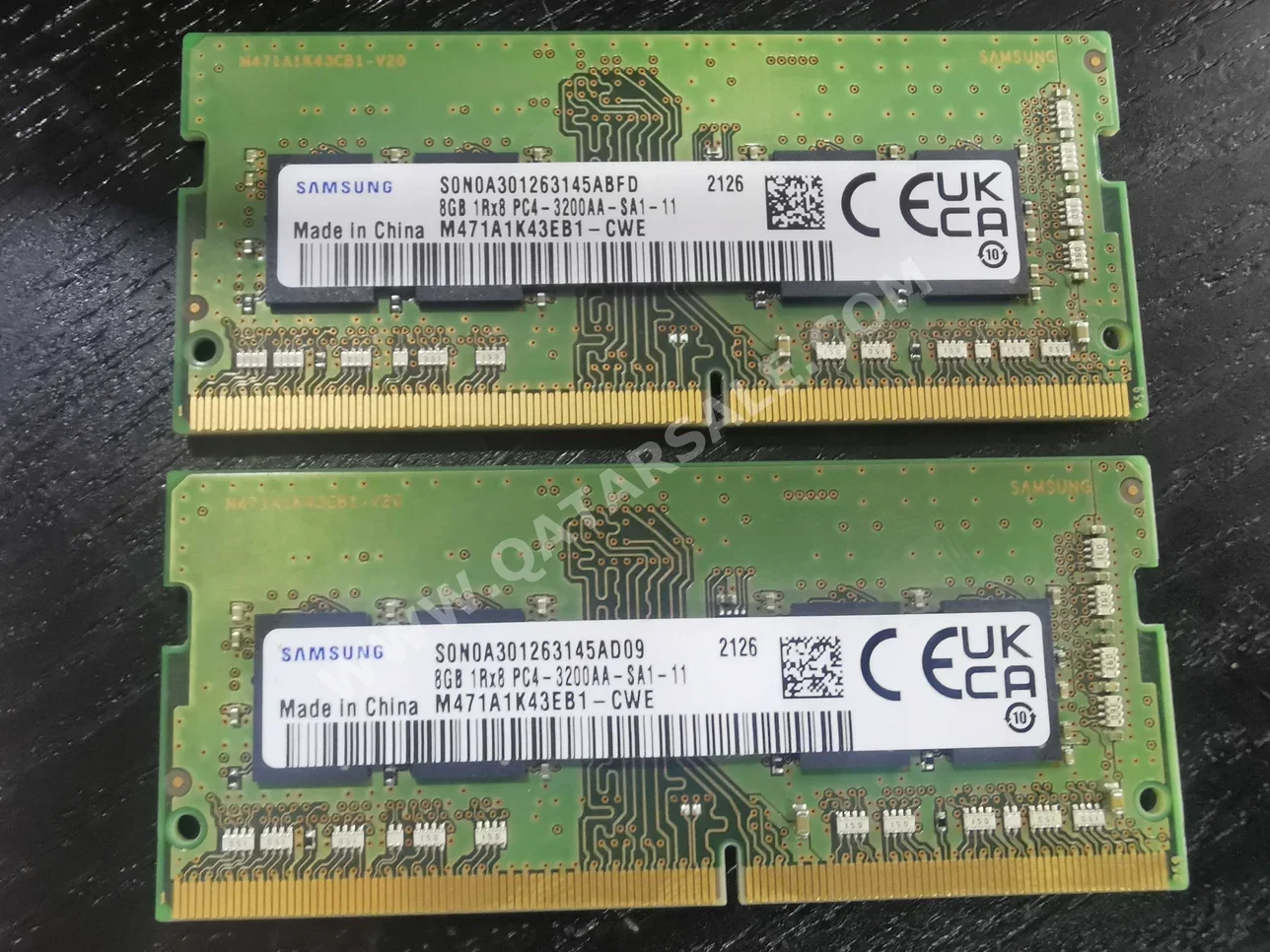 Ram Memories Samsung /  16 GB(2x8)  Green  Warranty /  DDR 4 -  3200 Mhz