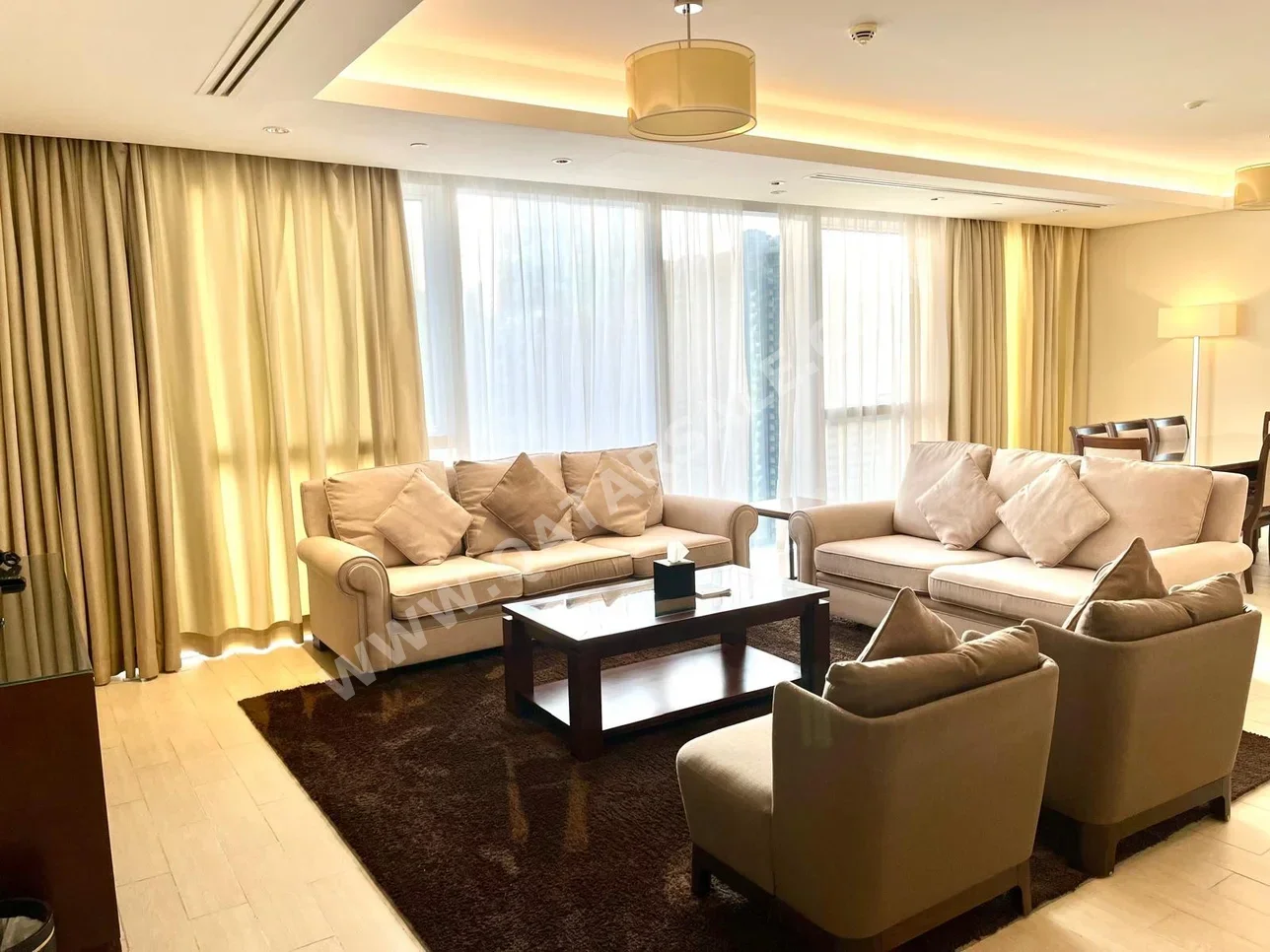 3 Bedrooms  Hotel apart  For Rent  in Doha -  West Bay  Fully Furnished