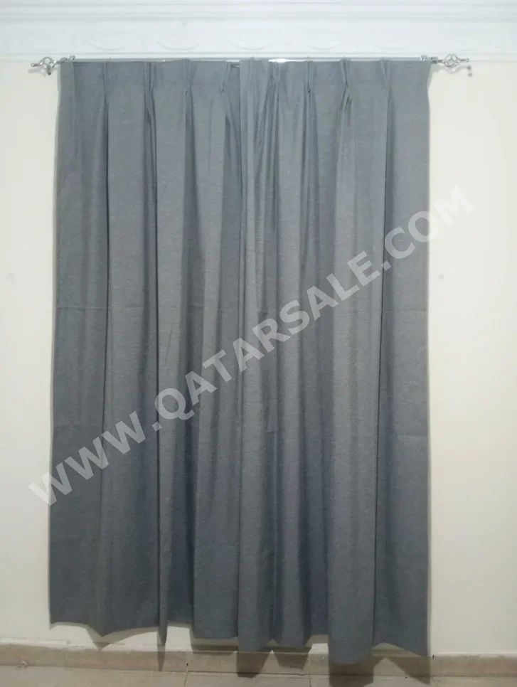 Curtains & Blinds Price Per Unit  Polyester  Gray  India  Sheer Fabric  Solid color  2.2 CM  2  1.4 CM