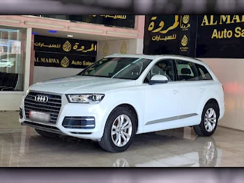 Audi  Q7  45 TFSI Quattro  2018  Automatic  86,000 Km  6 Cylinder  All Wheel Drive (AWD)  SUV  White