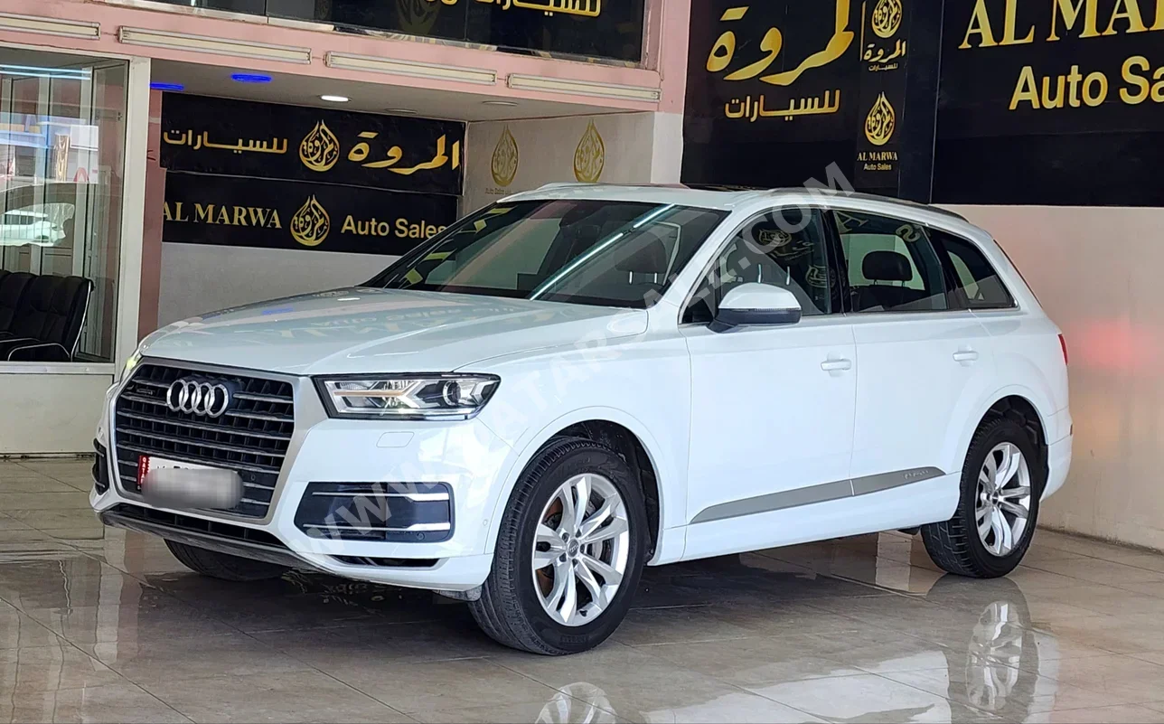  Audi  Q7  45 TFSI Quattro  2018  Automatic  86,000 Km  6 Cylinder  All Wheel Drive (AWD)  SUV  White  With Warranty