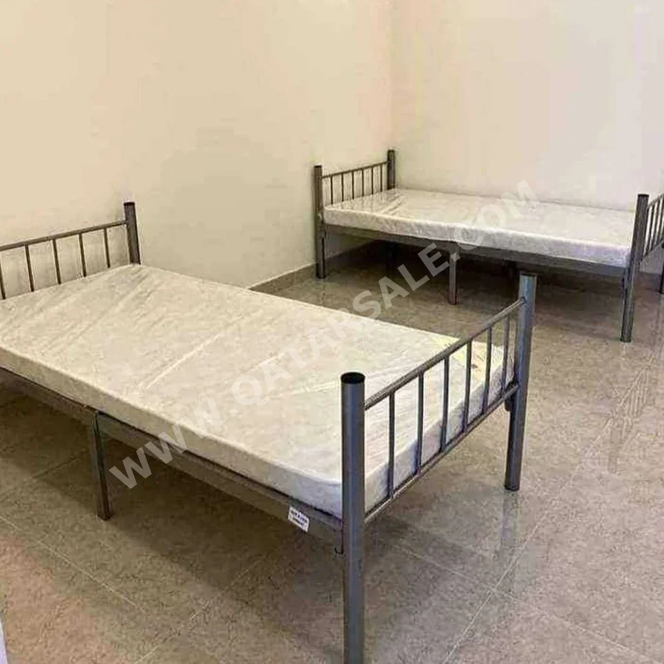 Beds - Single  - Gray  - Mattress Included