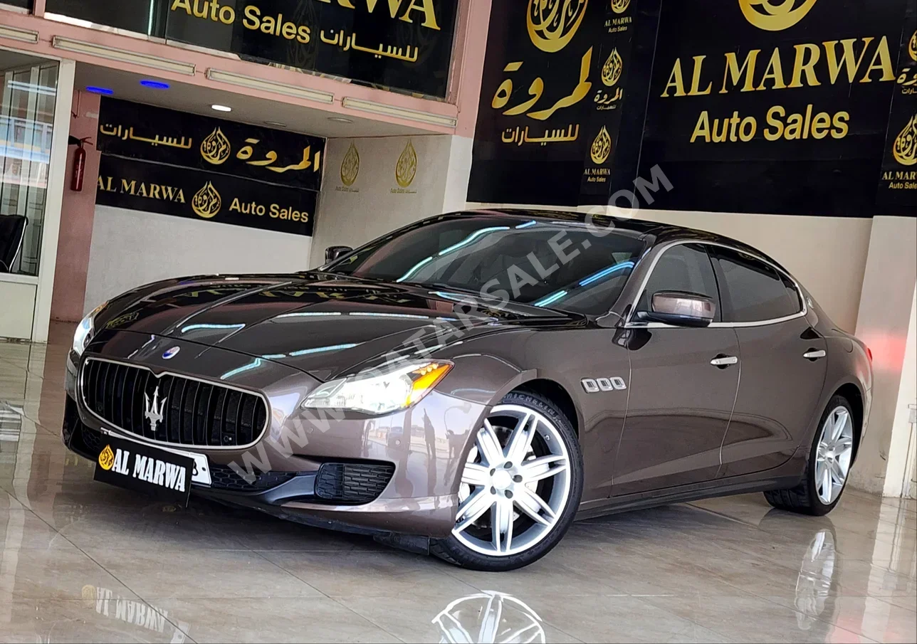  Maserati  Quattroporte  GTS  2014  Automatic  48,000 Km  8 Cylinder  Rear Wheel Drive (RWD)  Sedan  Brown  With Warranty