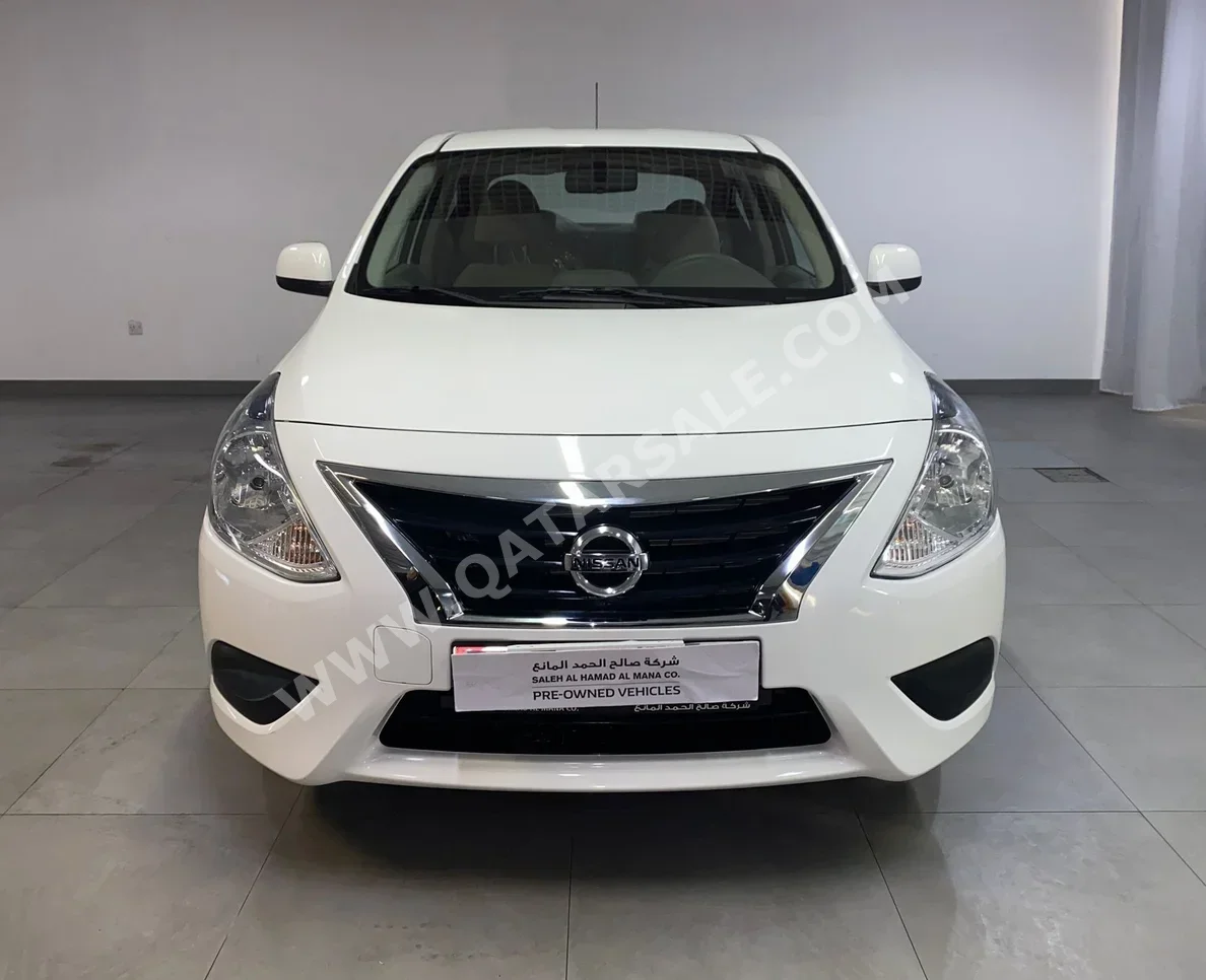 Nissan  Sunny  2023  Automatic  7,400 Km  4 Cylinder  Front Wheel Drive (FWD)  Sedan  White  With Warranty