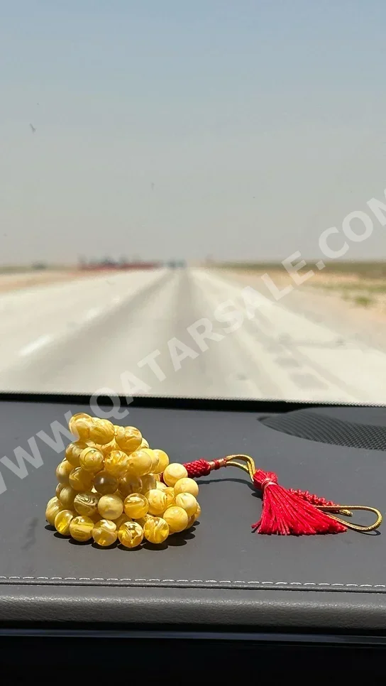 Prayer Beads Amber  White Sand  Bahrain  Oval/Circle  6 mm