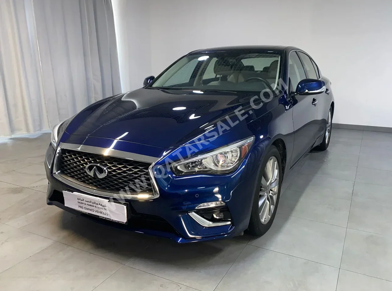 Infiniti  Q  50  2024  Automatic  12,940 Km  4 Cylinder  Rear Wheel Drive (RWD)  Sedan  Blue  With Warranty