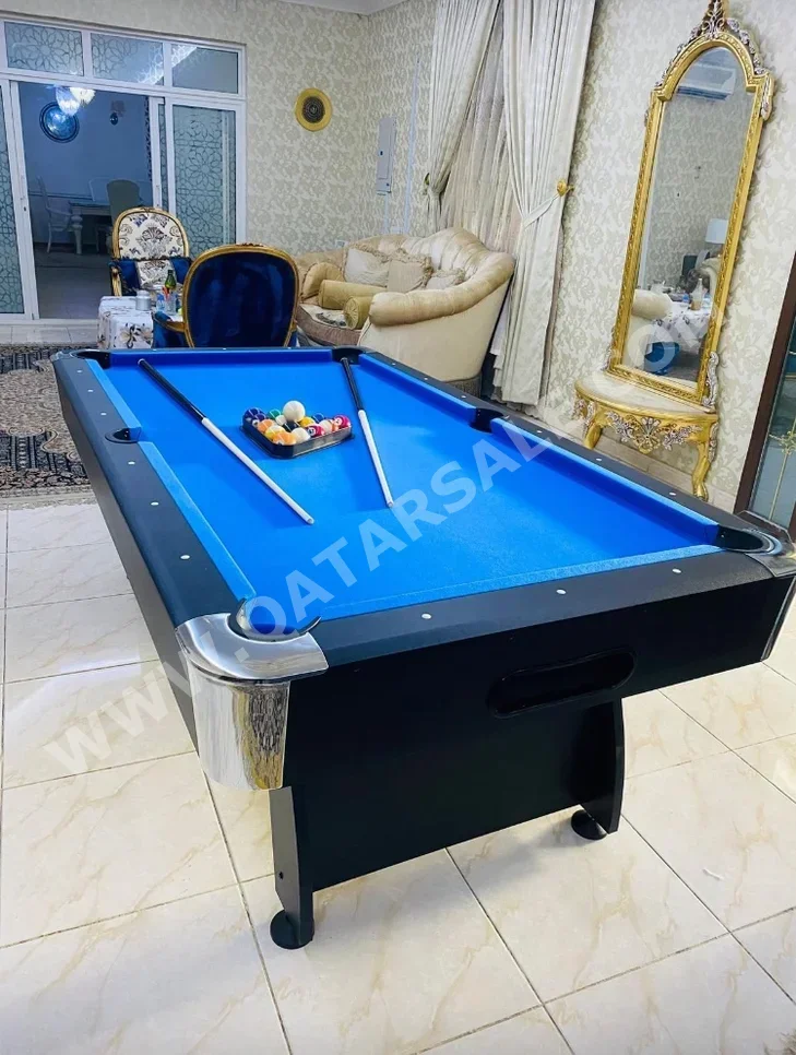 Black and Blue  Billiard Table